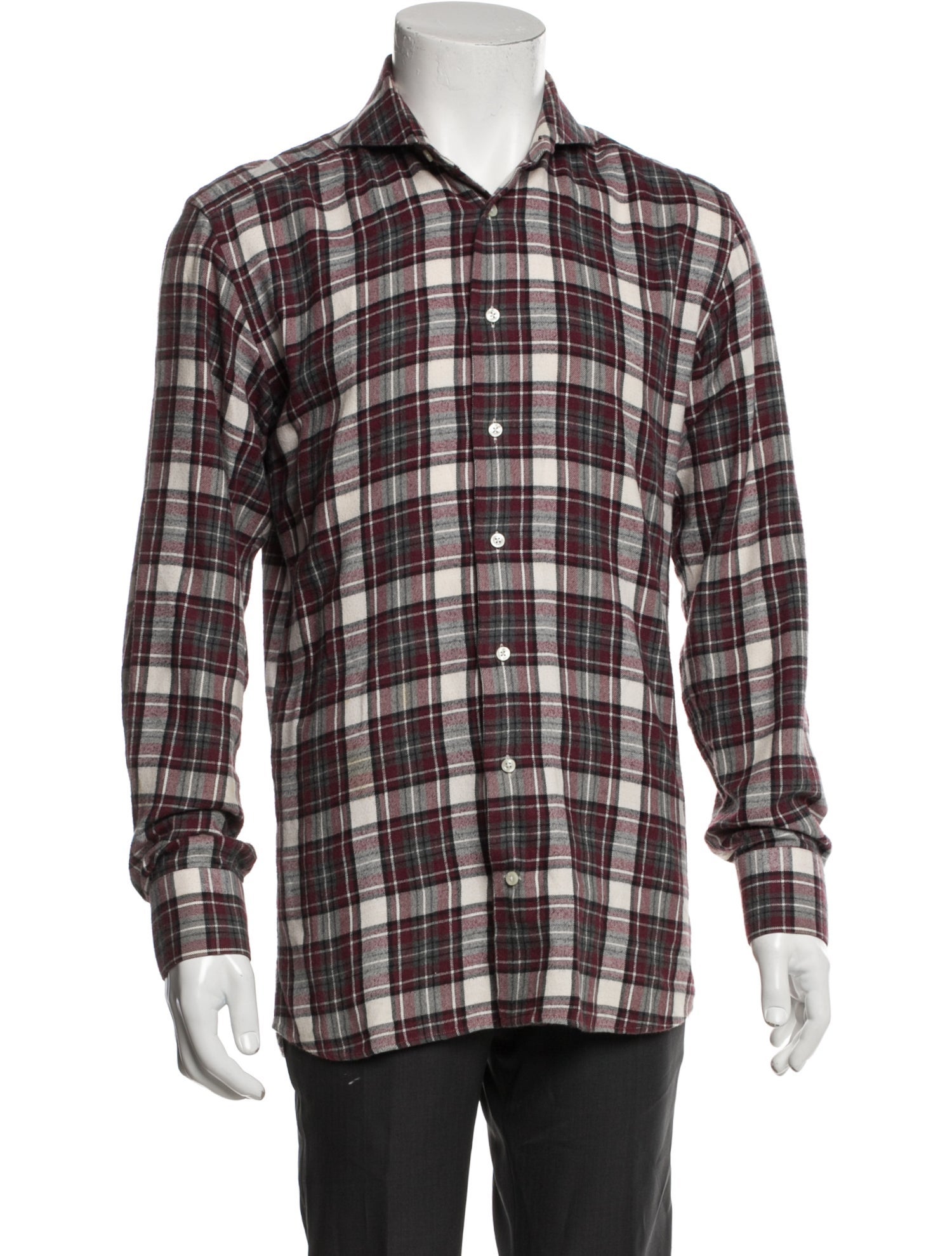 Suitsupply Plaid Print Long Sleeve Shirt