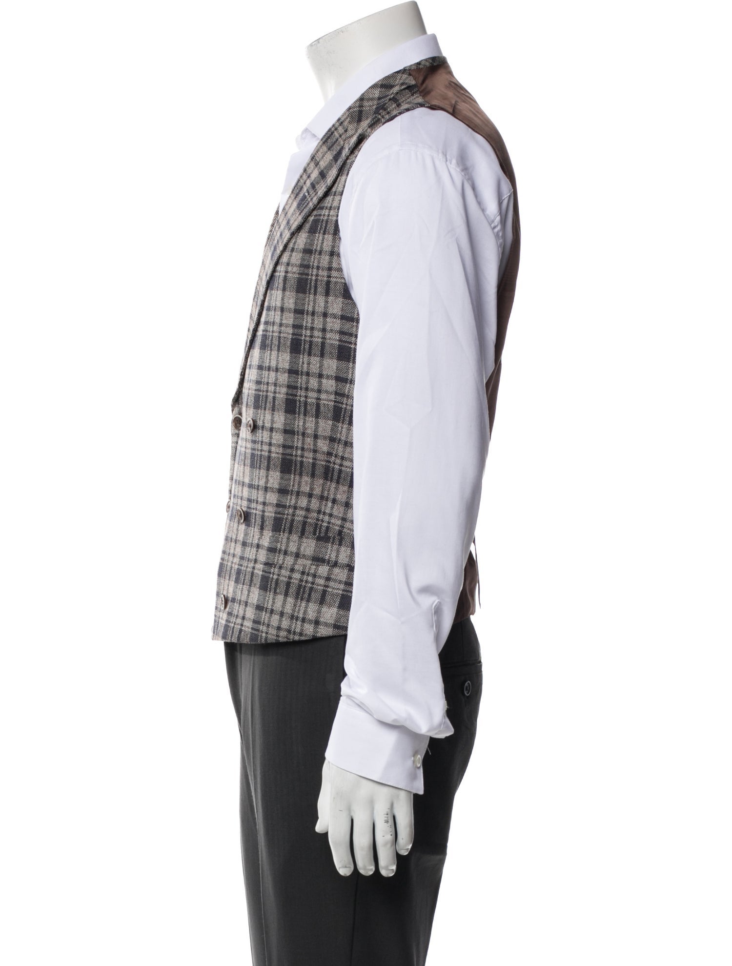 Suitsupply Wool Plaid Print Suit Vest