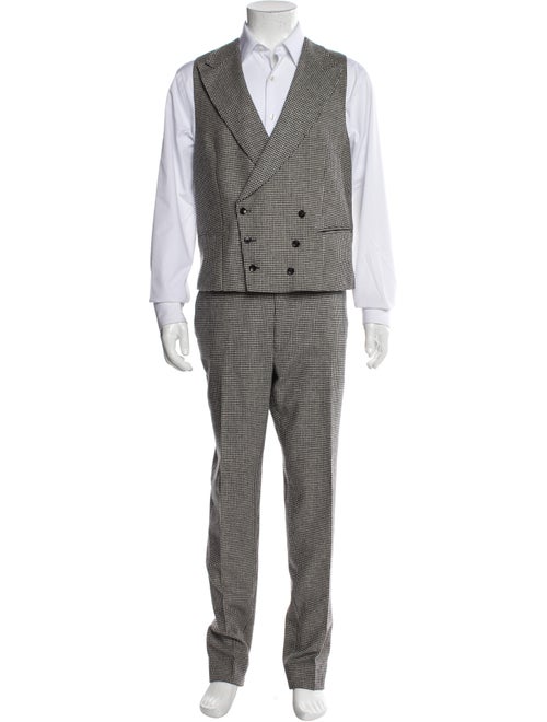 Suitsupply Wool Houndstooth Print Three-Piece Suit