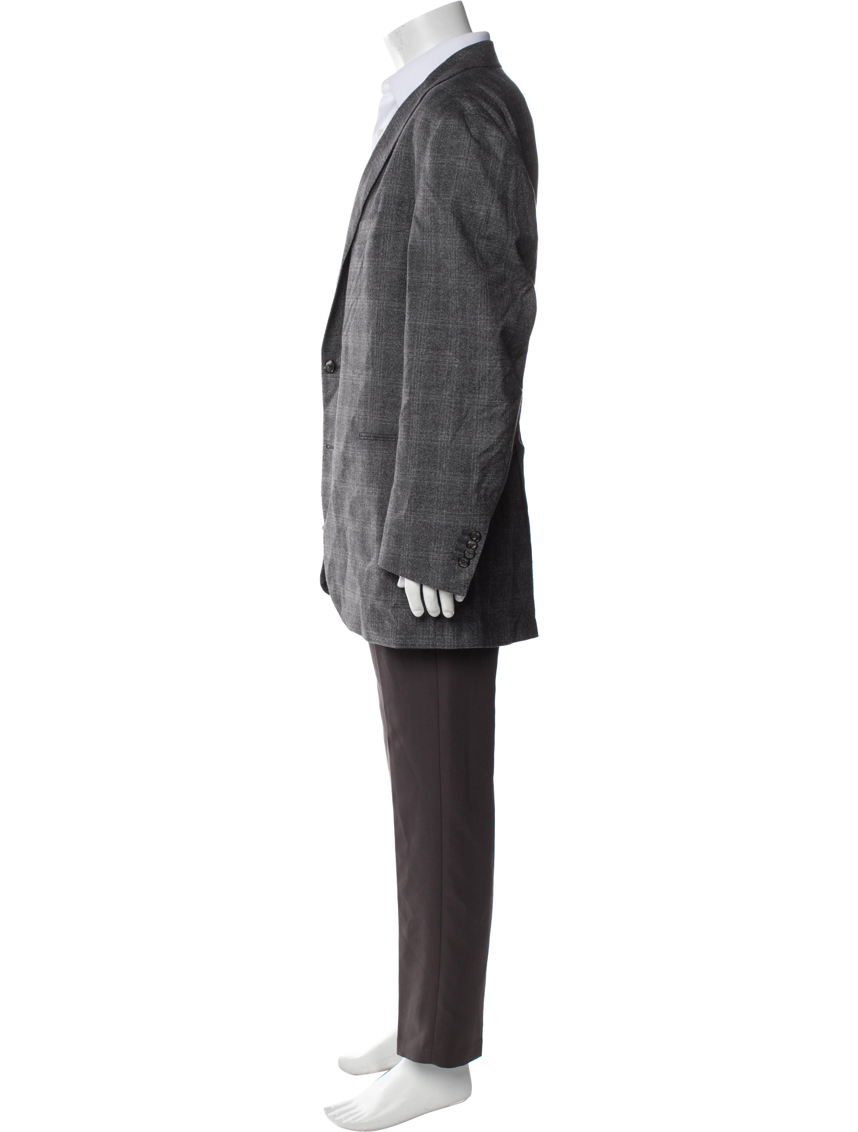Suitsupply Wool Plaid Print Blazer