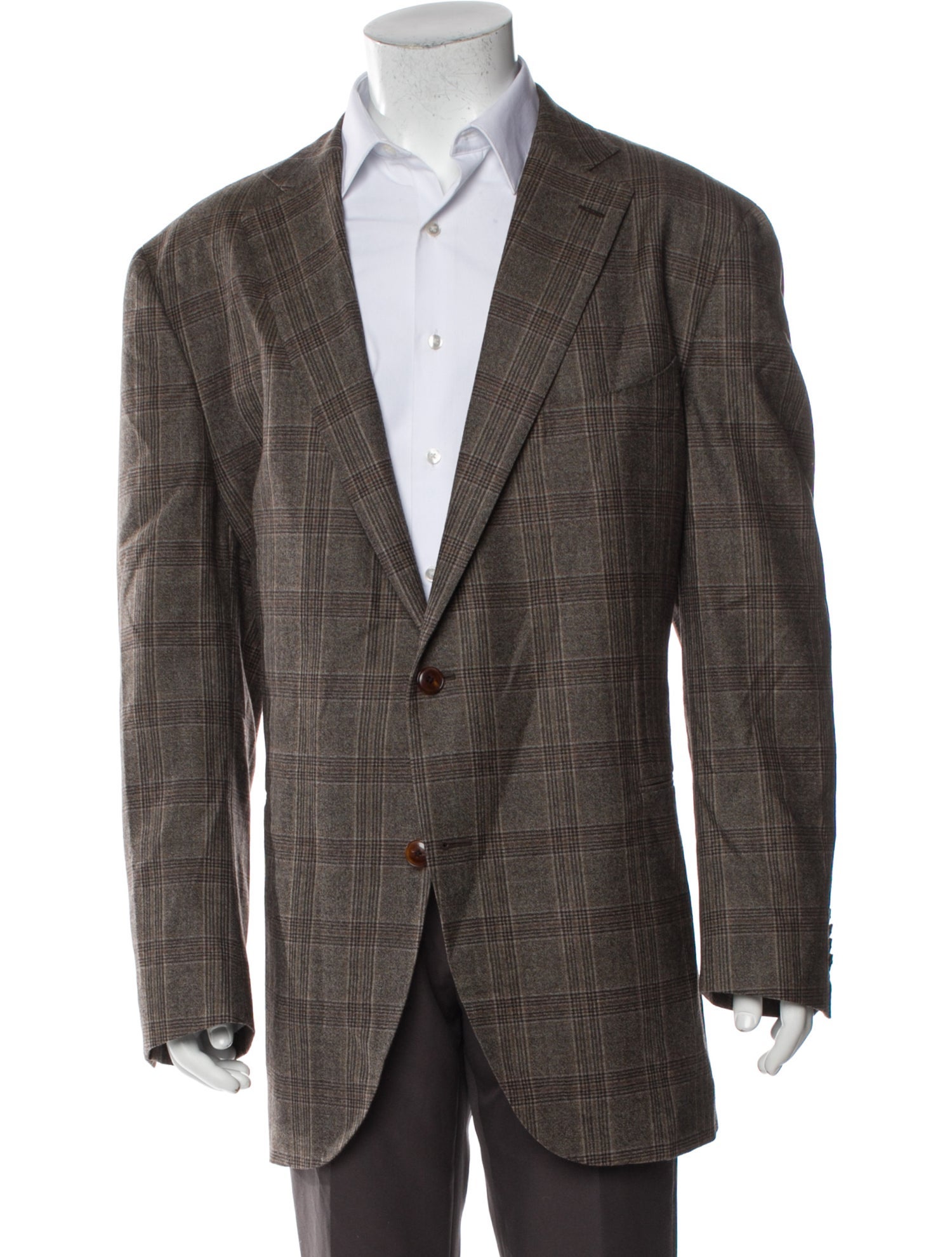 Suitsupply Wool Plaid Print Blazer