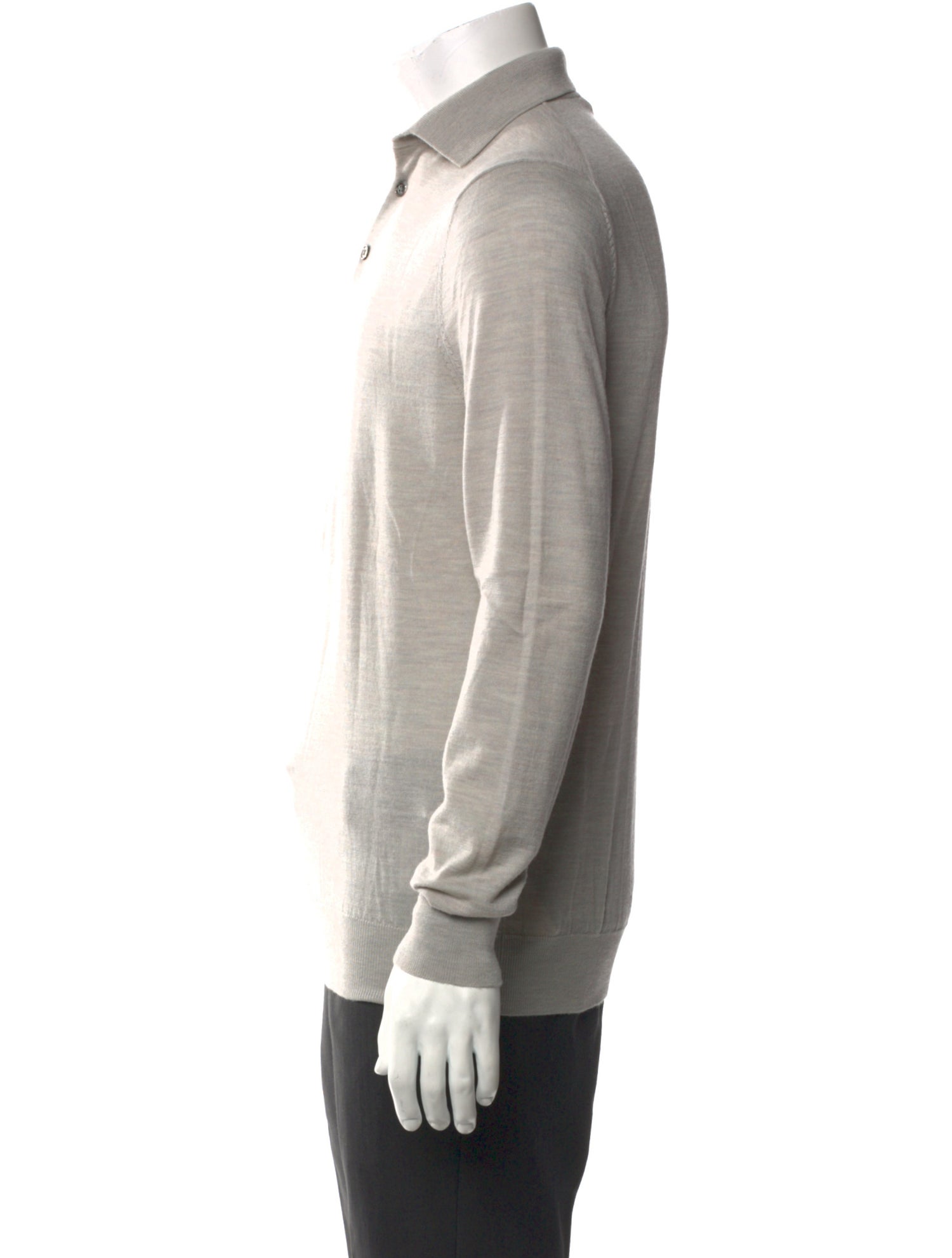 Suitsupply Merino Wool Collar Polo Sweater
