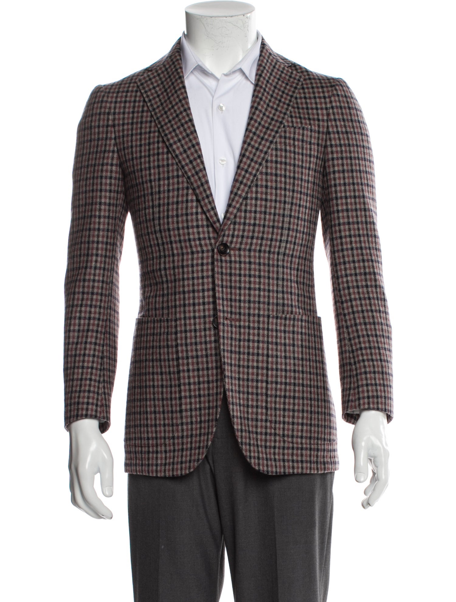 Suitsupply Wool Plaid Print Blazer