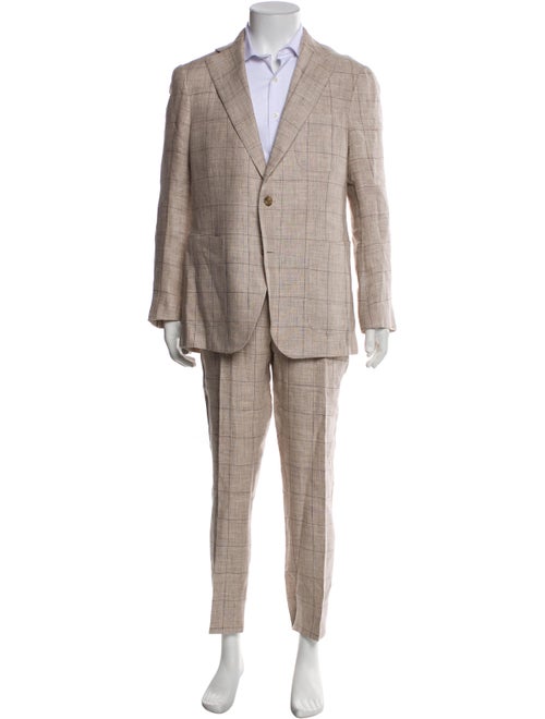 Suitsupply Linen Plaid Print Two-Piece Suit