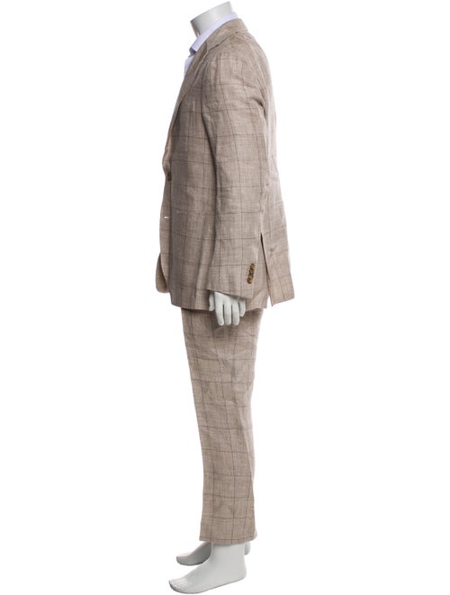 Suitsupply Linen Plaid Print Two-Piece Suit