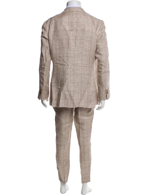 Suitsupply Linen Plaid Print Two-Piece Suit