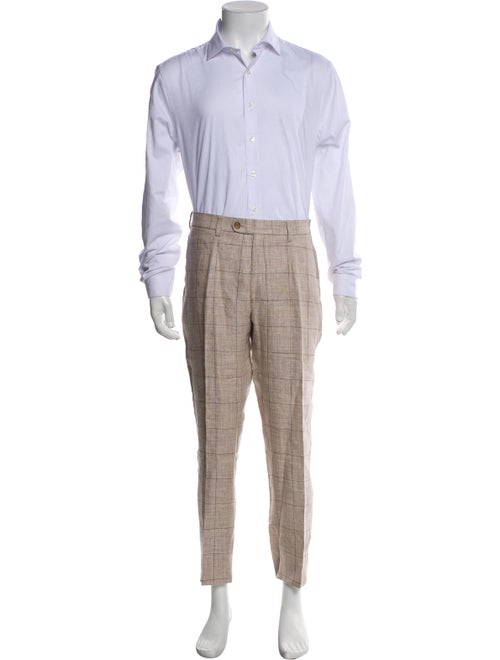 Suitsupply Linen Plaid Print Two-Piece Suit