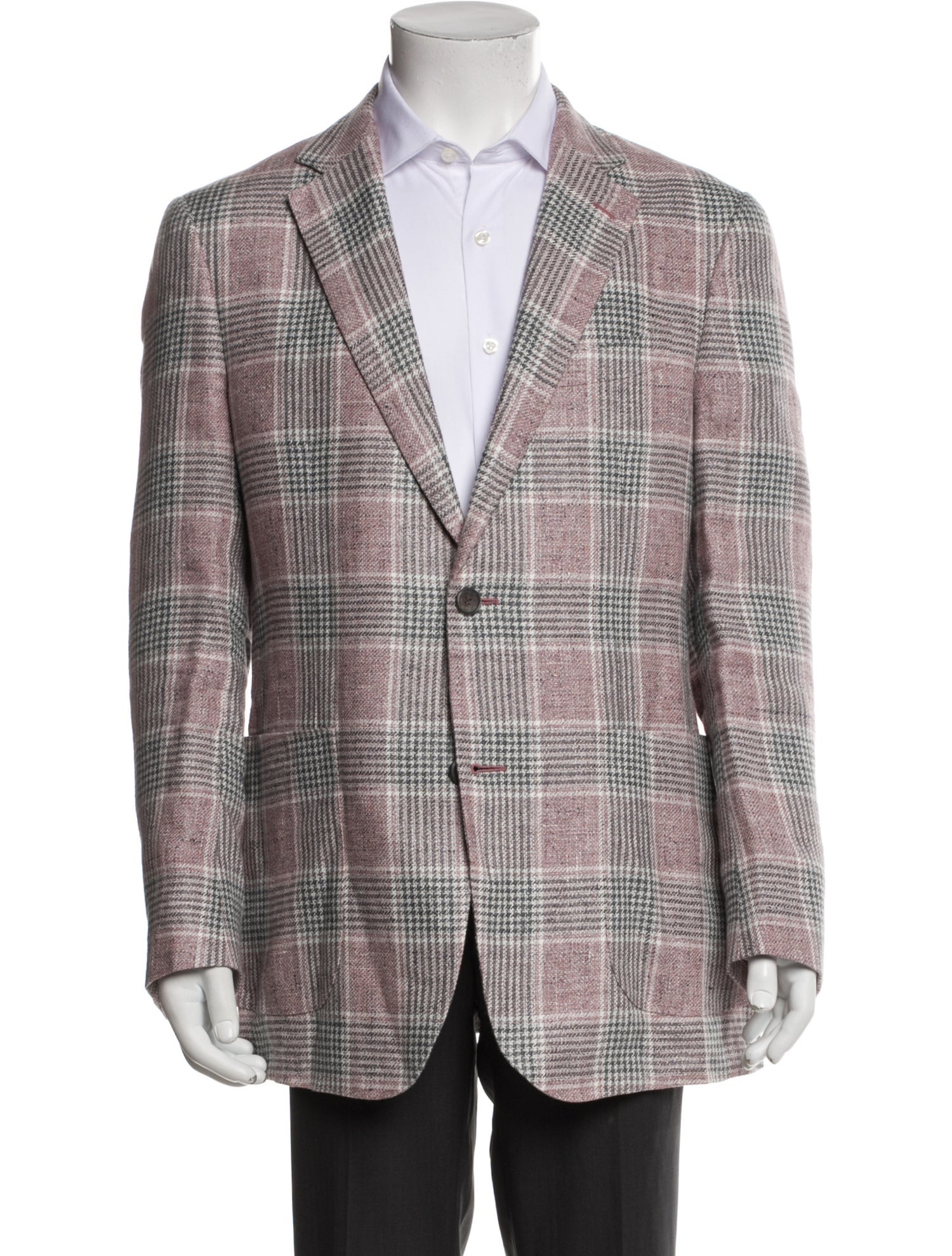 Suitsupply Linen Houndstooth Print Sport Coat