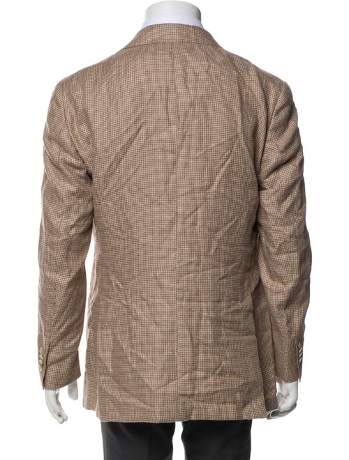 Suitsupply Linen Houndstooth Print Blazer