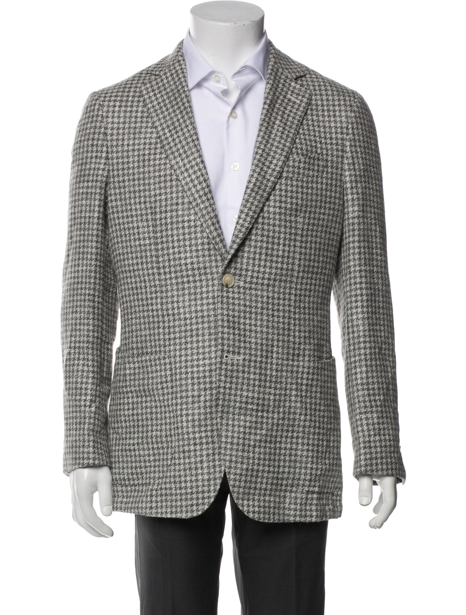 Suitsupply Houndstooth Print Peacoat
