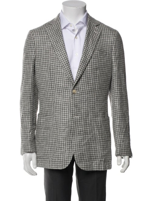 Suitsupply Houndstooth Print Peacoat