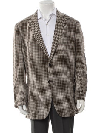 Suitsupply Houndstooth Print Embroidered Accent Blazer