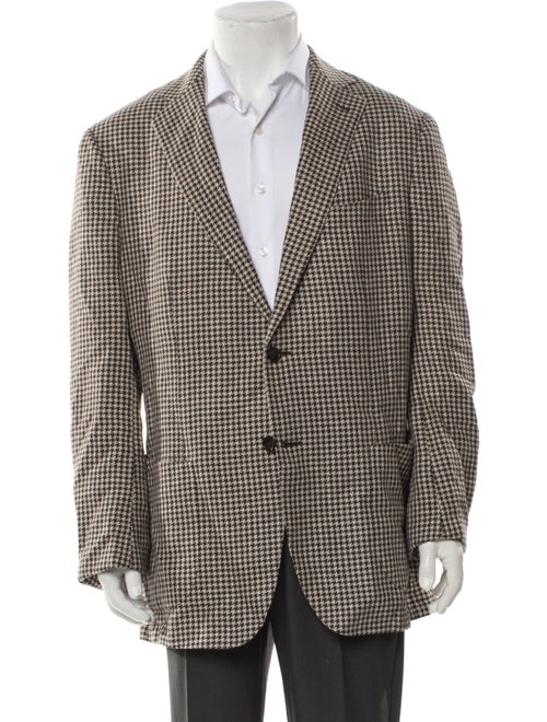 Suitsupply Houndstooth Print Embroidered Accent Blazer
