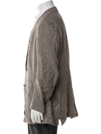 Suitsupply Houndstooth Print Embroidered Accent Blazer