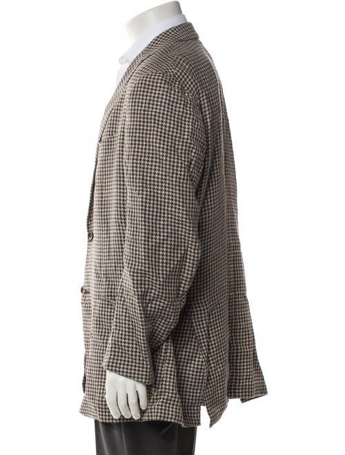 Suitsupply Houndstooth Print Embroidered Accent Blazer