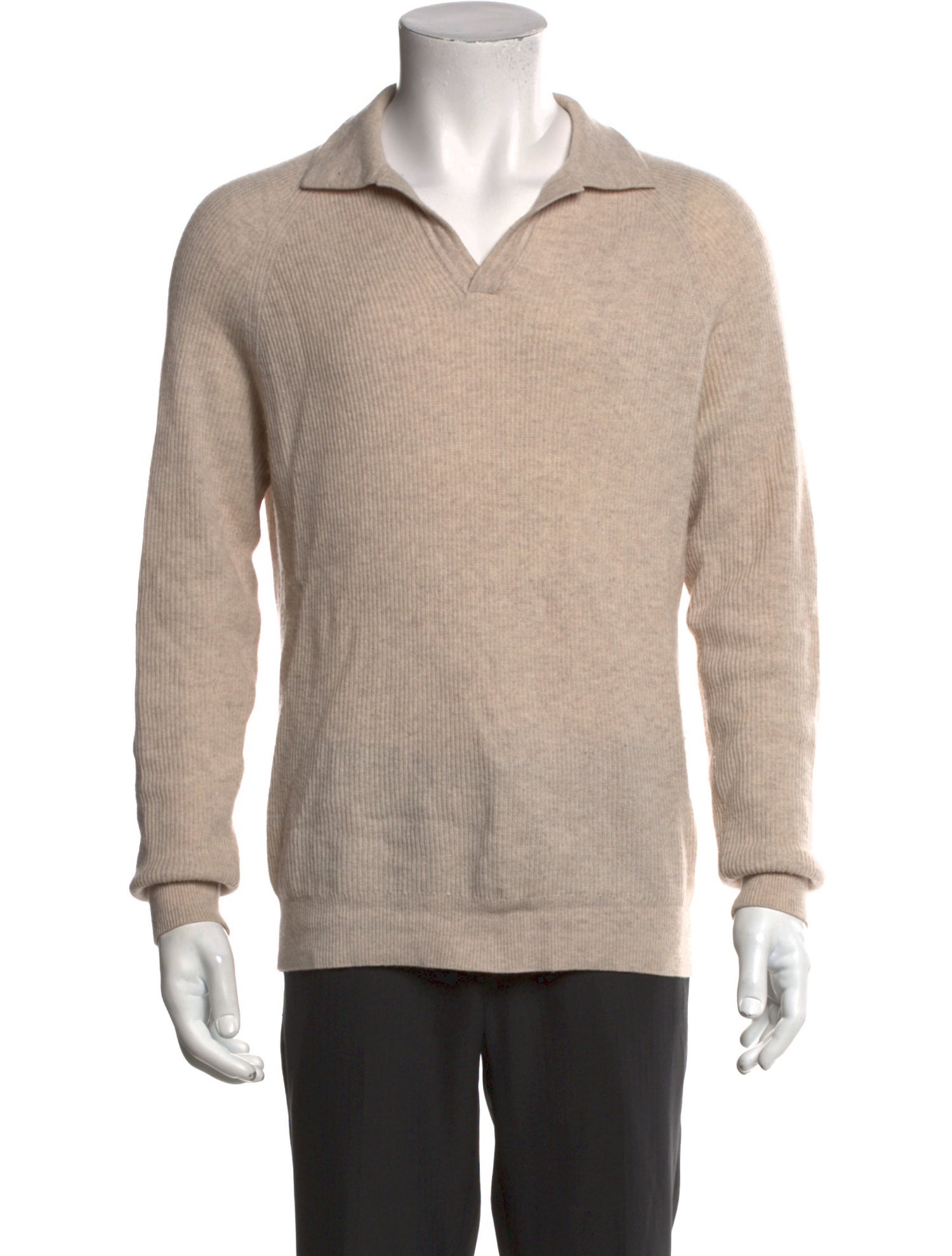 Suitsupply Wool Collar Polo Sweater