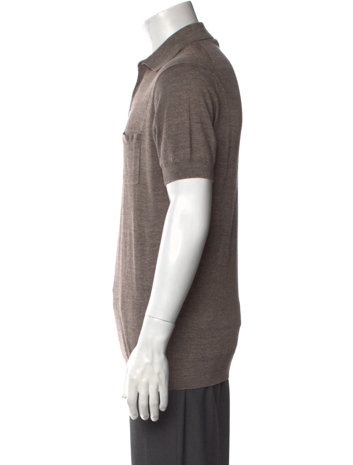 Suitsupply Linen Mock Neck Polo Sweater w/ Tags