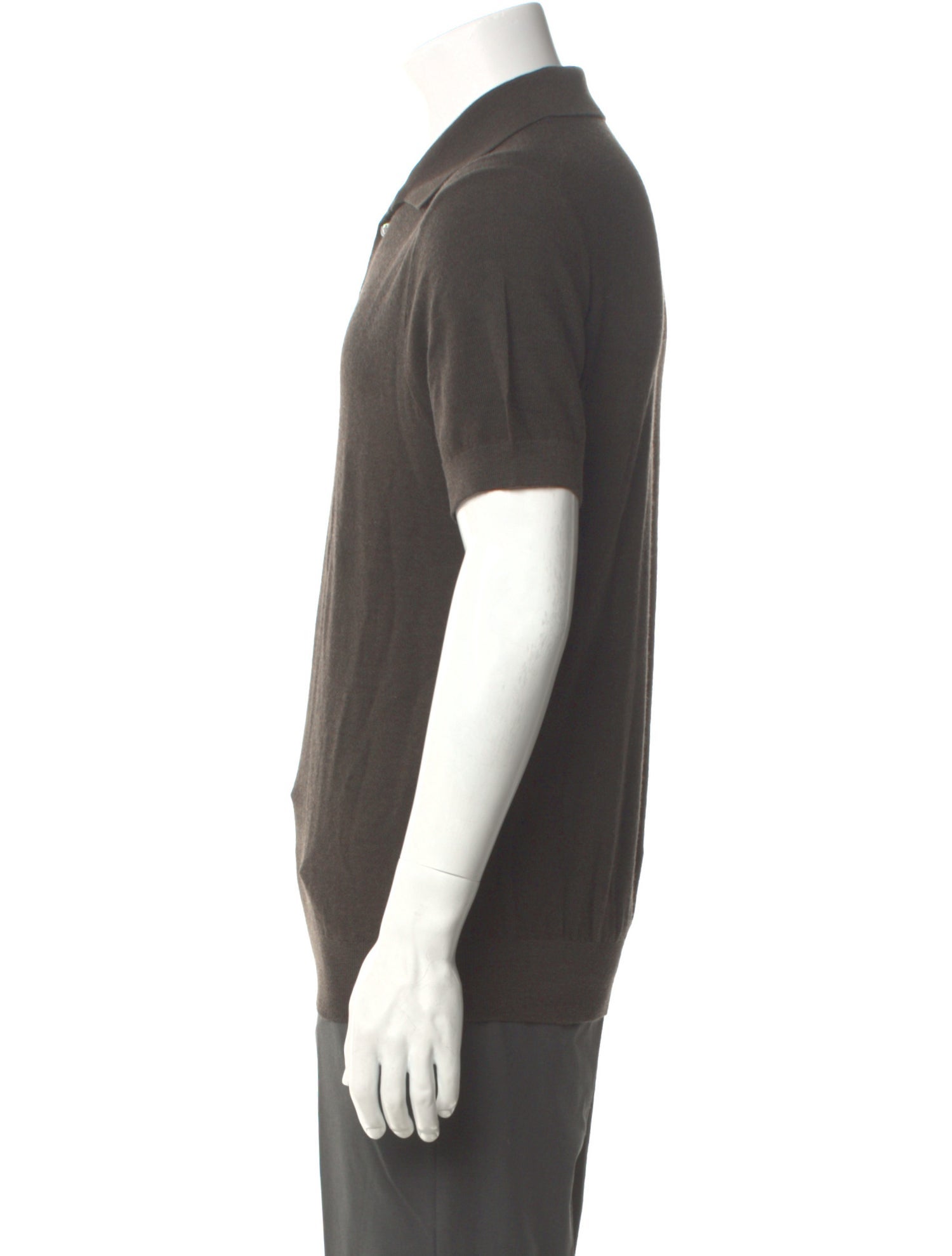 Suitsupply Merino Wool Crew Neck Polo Shirt