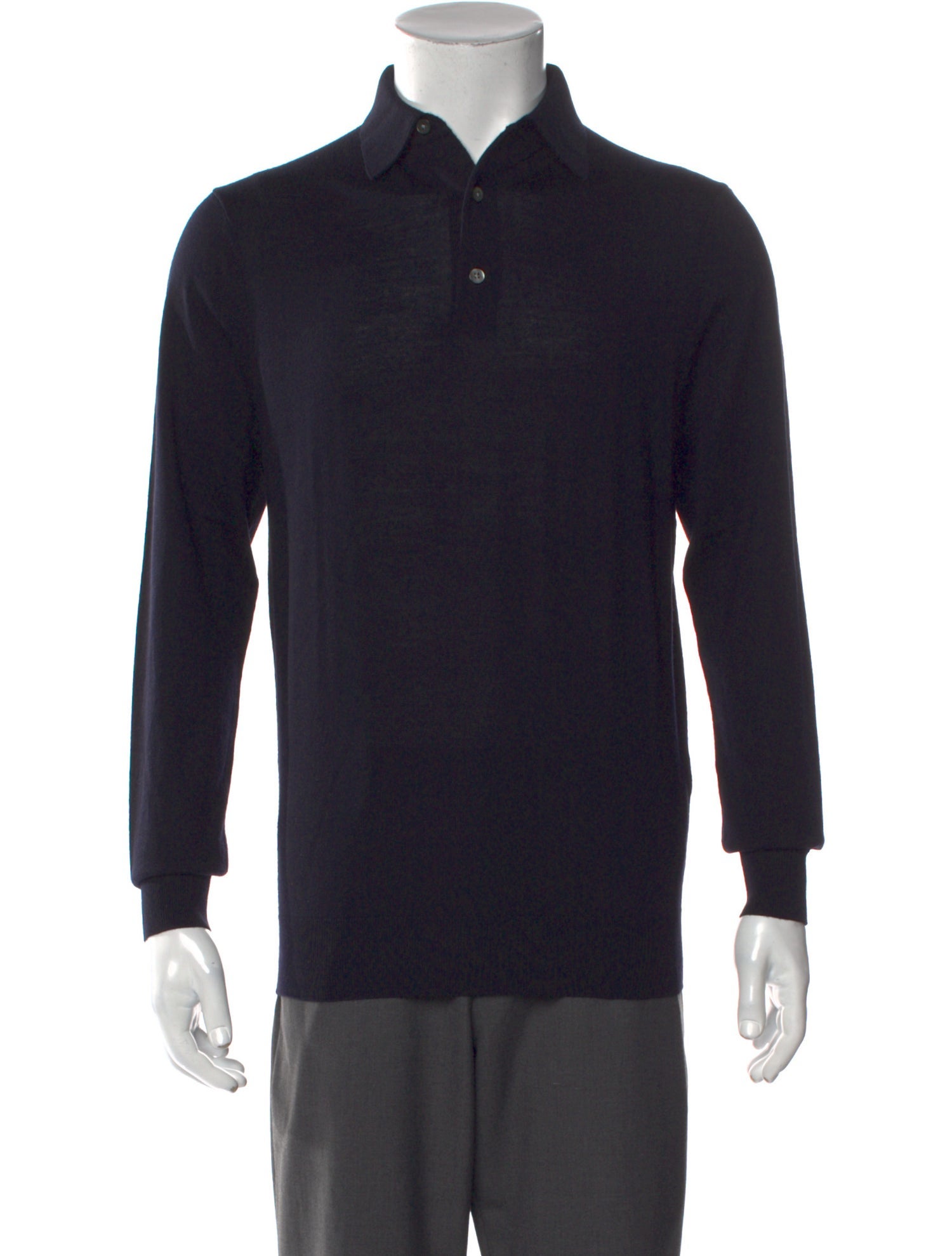 Suitsupply Wool Collar Polo Sweater