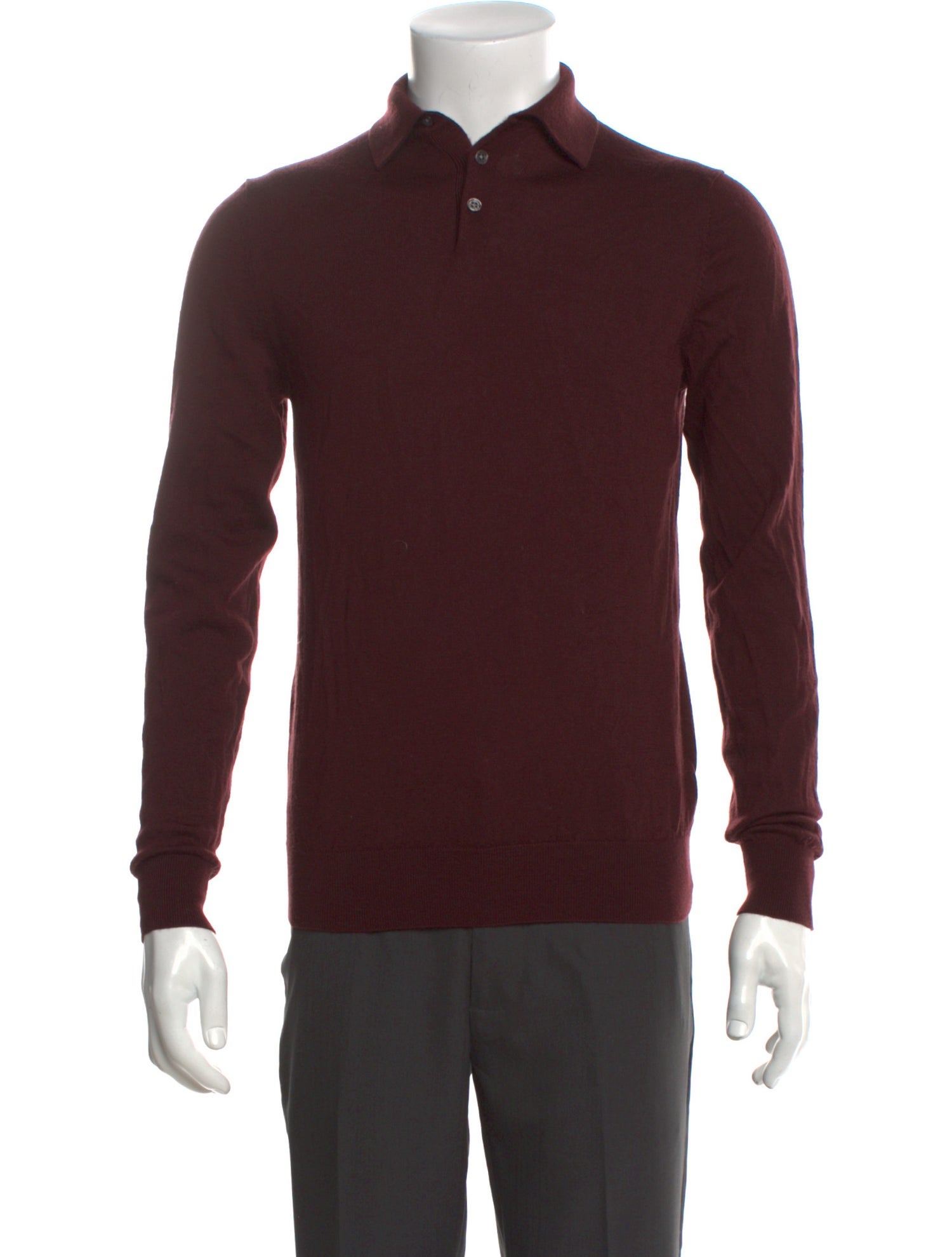 Suitsupply Merino Wool Mock Neck Polo Sweater