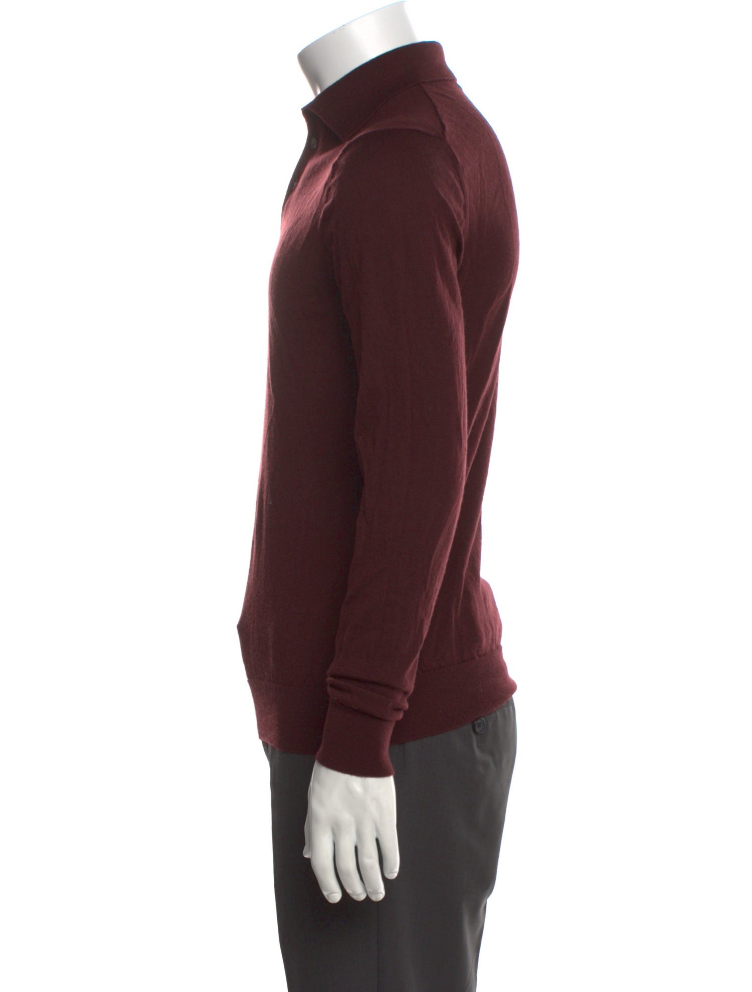 Suitsupply Merino Wool Mock Neck Polo Sweater