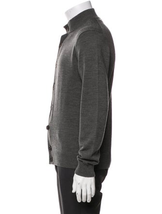 Suitsupply Merino Wool Mock Neck Cardigan