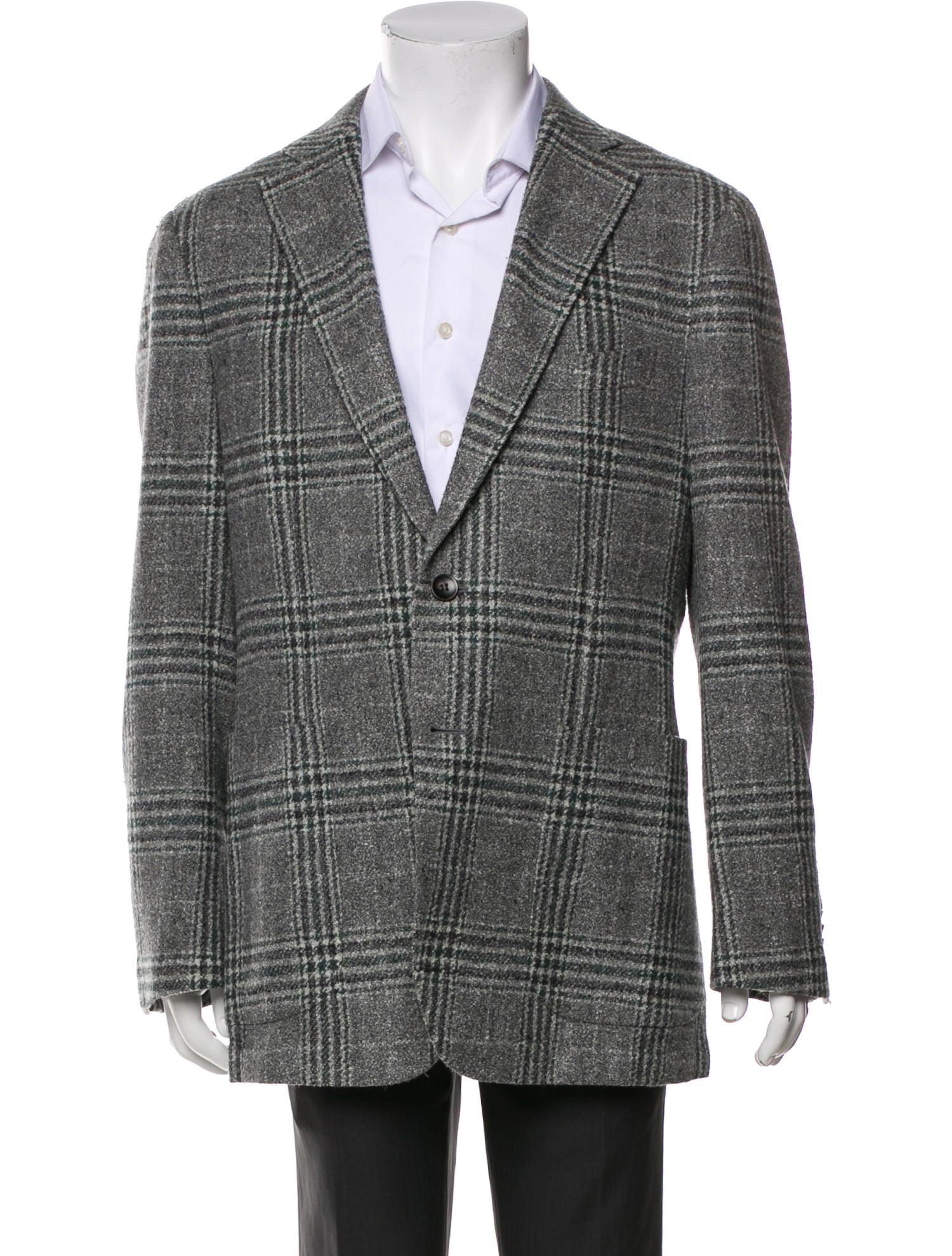 Suitsupply Wool Plaid Print Blazer