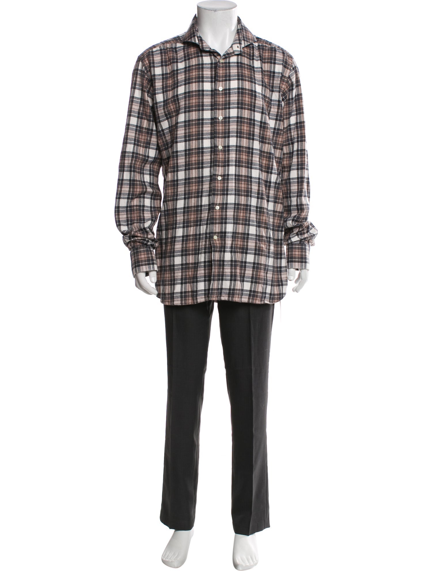 Suitsupply Plaid Print Long Sleeve Shirt