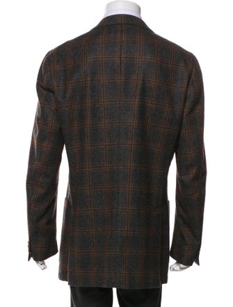 Suitsupply Wool Plaid Print Blazer