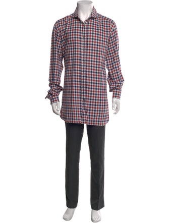 Suitsupply Plaid Print Long Sleeve Shirt