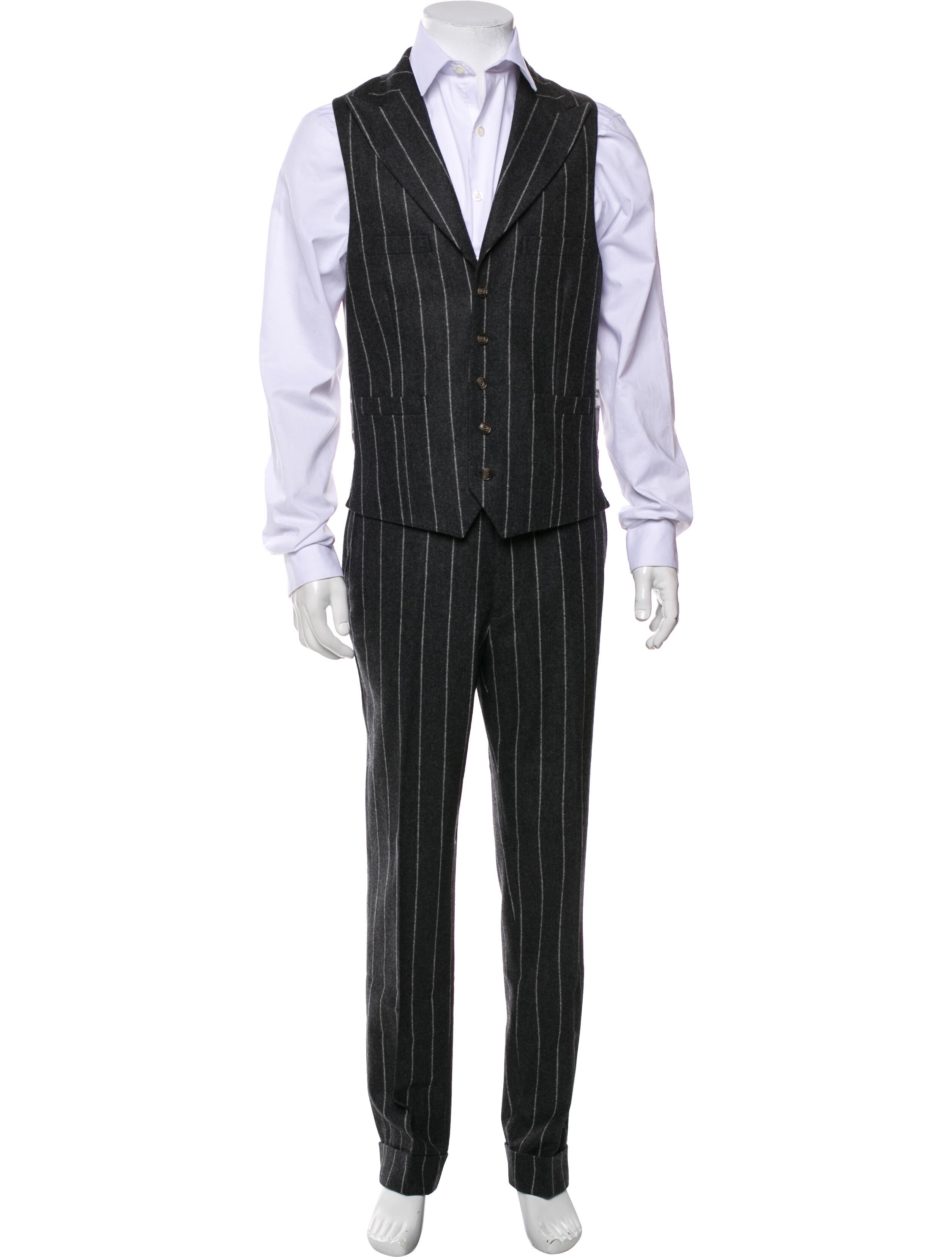 Suitsupply Wool Striped Three-Piece Suit