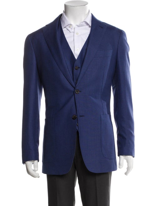 Suitsupply Wool Plaid Print Suit Vest