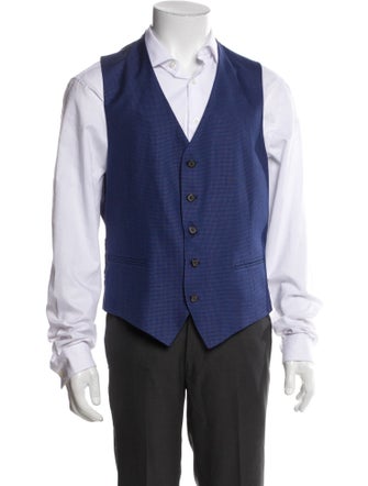 Suitsupply Wool Plaid Print Suit Vest