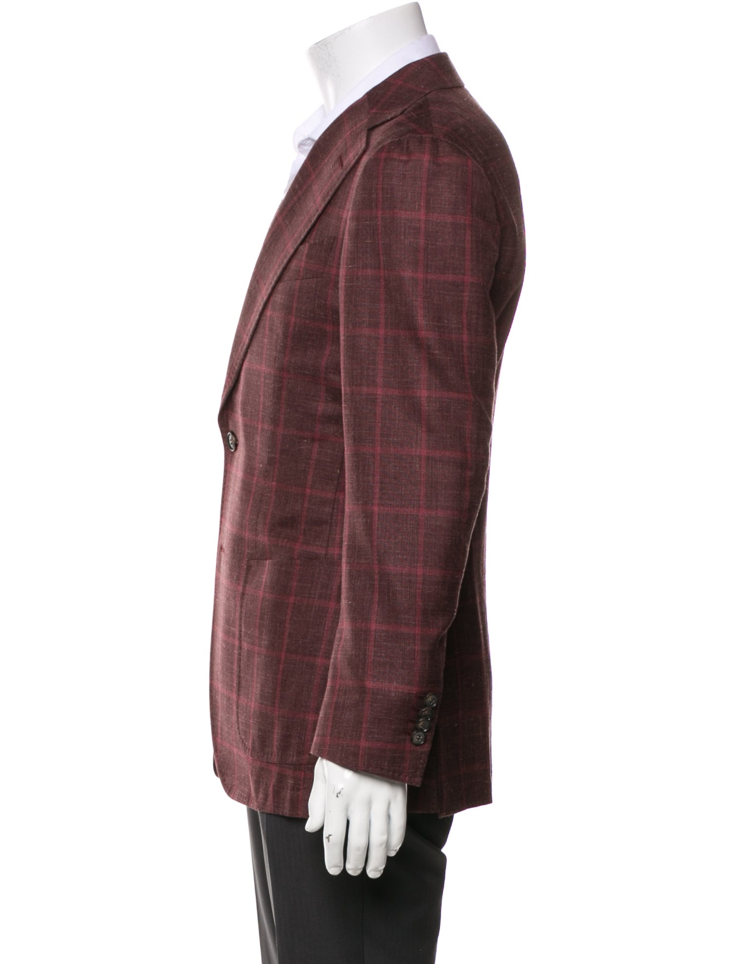 Suitsupply Wool Plaid Print Blazer