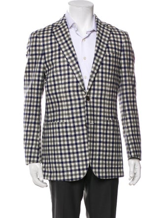 Suitsupply Wool Plaid Print Blazer