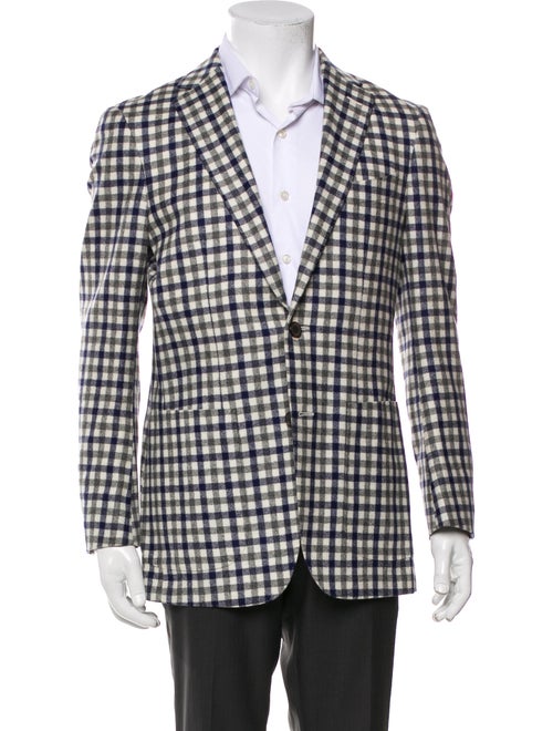 Suitsupply Wool Plaid Print Blazer