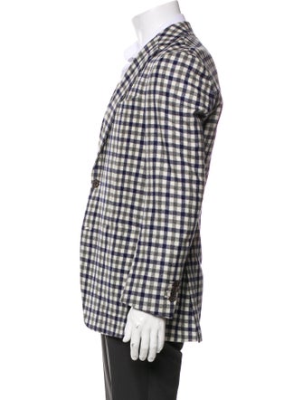 Suitsupply Wool Plaid Print Blazer