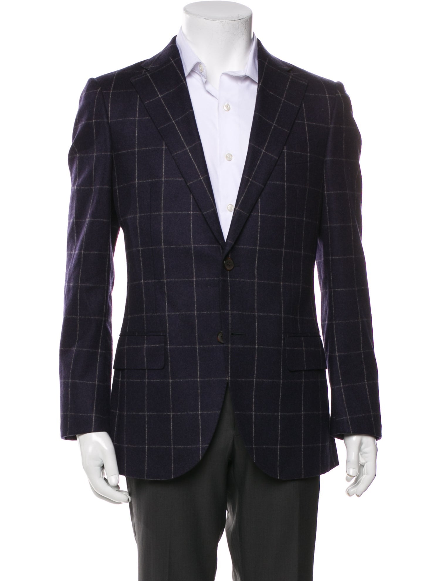 Suitsupply Wool Plaid Print Blazer