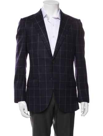 Suitsupply Wool Plaid Print Blazer