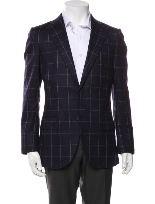 Suitsupply Wool Plaid Print Blazer