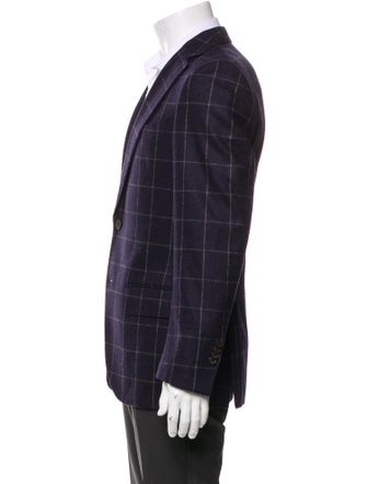 Suitsupply Wool Plaid Print Blazer