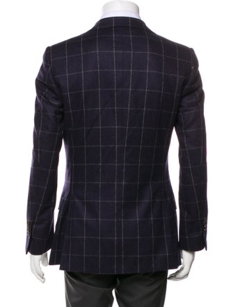 Suitsupply Wool Plaid Print Blazer