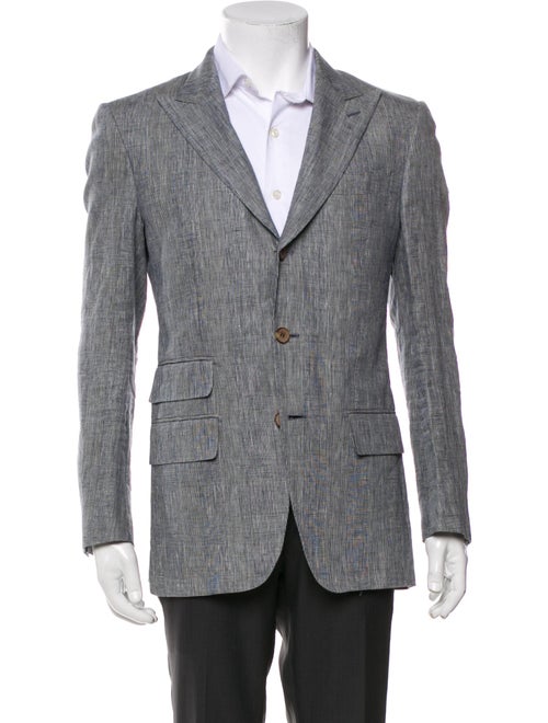 Suitsupply Linen Plaid Print Blazer