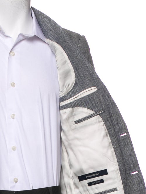 Suitsupply Linen Plaid Print Blazer