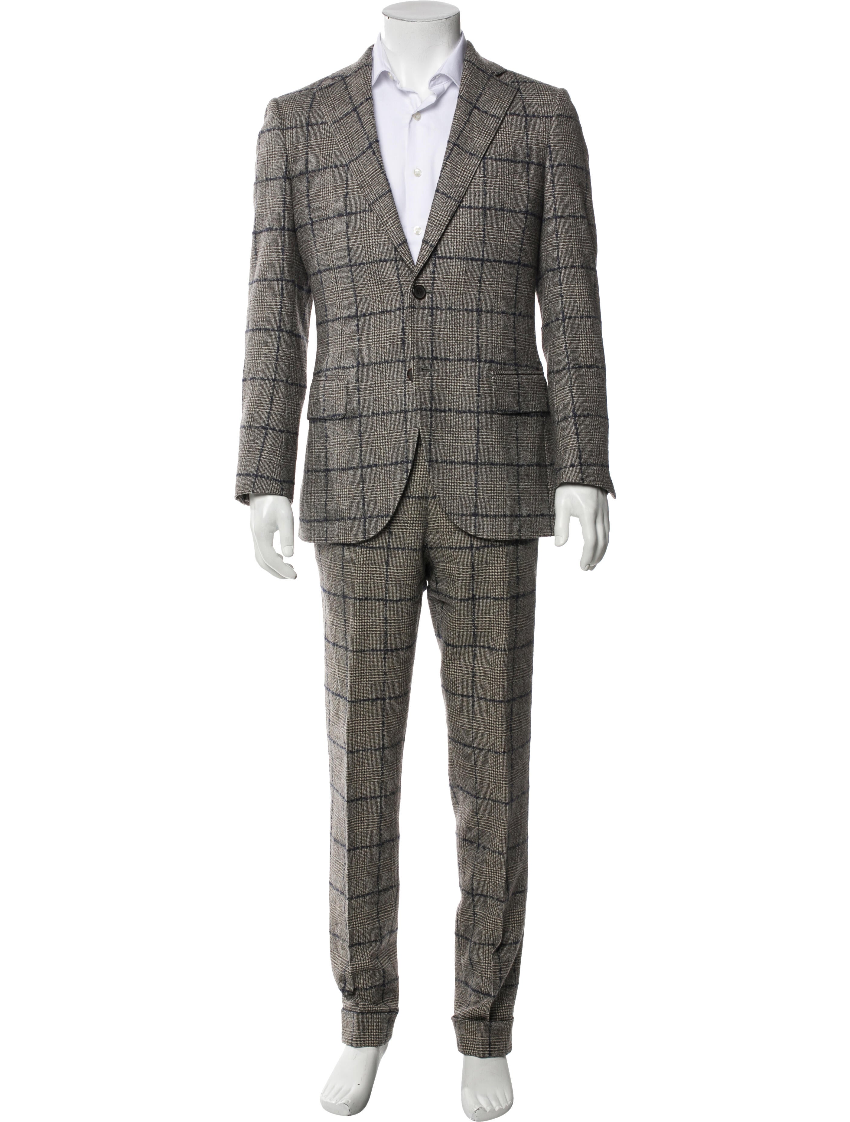 Suitsupply Wool Houndstooth Print Two-Piece Suit