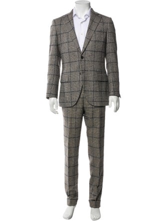Suitsupply Wool Houndstooth Print Two-Piece Suit