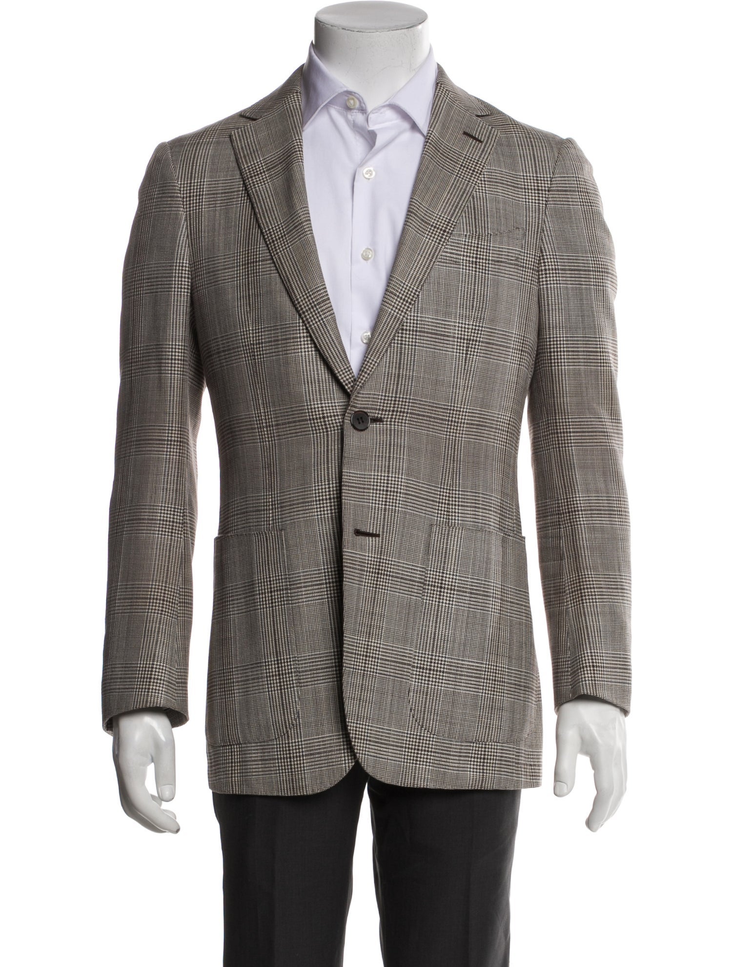 Suitsupply Silk Plaid Print Blazer