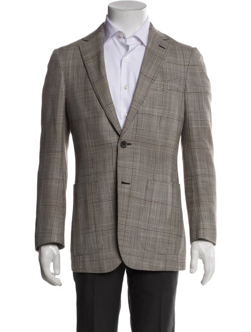 Suitsupply Silk Plaid Print Blazer