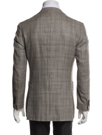 Suitsupply Silk Plaid Print Blazer