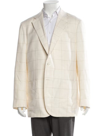 Suitsupply Wool Plaid Print Blazer